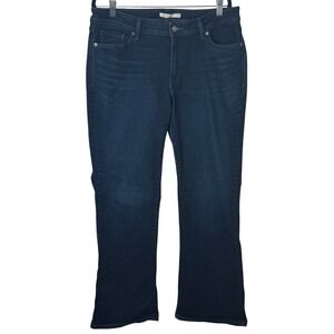 Levi's 529 Curvy Bootcut Jeans Women 16 Indigo Blue Mid Rise Stretch Denim